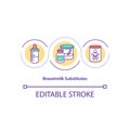 Breastmilk substitutes concept icon