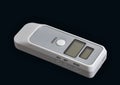 Breath alcohol tester isolated on black closeup Royalty Free Stock Photo