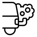Breath car fumes icon outline vector. Air auto speed car Royalty Free Stock Photo