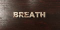 Breath - grungy wooden headline on Maple - 3D rendered royalty free stock image