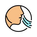 breath smell color icon vector illustration