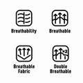 Breathability double breathable fabric vector information sign