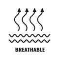 Breathable fabric vector icon Royalty Free Stock Photo