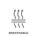 Breathable icon. Element of row matterial icon. Thin line icon for website design and development, app development. Premium icon