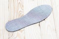 . Breathable insoles for shoes on wooden background. have toning Royalty Free Stock Photo