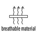 breathable material icon. Element of raw material with description icon for mobile concept and web apps. Outline breathable