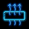 Breathable Mattress neon glow icon illustration