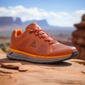 Breathable mesh running shoes for pavement and trails in summer