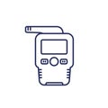 breathalyzer, alcohol test line icon