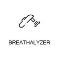 Breathalyzer flat icon or logo for web design