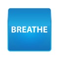 Breathe shiny blue square button Royalty Free Stock Photo