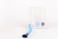 Breathing equipment with triballs incentive spirometer. Threeflow respiratory exerciser Royalty Free Stock Photo