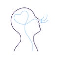 Breathing exercise, deep breath through nose for benefit and good work brain. Healthy yoga and relaxation. Vector