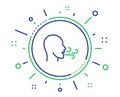 Breathing line icon. Breath difficulties sign. Vector