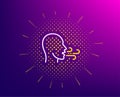 Breathing line icon. Breath difficulties sign. Vector