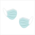 Breathing medical respiratory mask. Hospital or pollution protect face masking