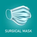 Breathing medical respiratory mask. Hospital or pollution protect face masking