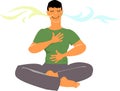 Breathing meditation practice Royalty Free Stock Photo