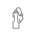 Breathing oxygen cylinder color line icon. Editable stroke.