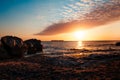 Breathless capture of the golden hour in Colonia Del Sacramento Royalty Free Stock Photo