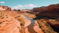 Aerial Drone View of Paria River Canyon in Utah