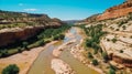 Aerial Drone View of Paria River Canyon in Utah