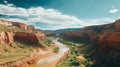 Aerial Drone View of Paria River Canyon in Utah