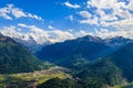 Breathtaking aerial view of Interlaken and Swiss Alps from Harder Kulm viewpoint, Switzerland Royalty Free Stock Photo