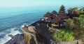 Breathtaking aerial view of of Tanah Lot Temple.