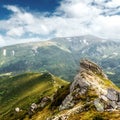 Breathtaking athmospheric Landscape. Majestic Mountains in summer day Royalty Free Stock Photo