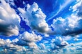Breathtaking Azure Sky Timelapse Vertical Video of Dynamic Cumulus Clouds with Bokeh Effect