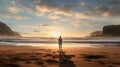 Breathtaking Beach Sunset: A Photo Realistic Landscape With Soft Edges