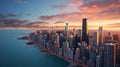 Breathtaking chicago city view Royalty Free Stock Photo