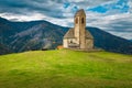 St Jakob church on the top of mountain, Dolomites, Italy Royalty Free Stock Photo