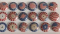 A Breathtaking Collection Of Patriotic Buttons With Stars And Stripes