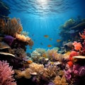 A Breathtaking Coral Reef Under Clear Waters