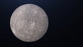 Breathtaking cosmos background with rotating realistic moon. Animation. Astronomical body, full moon cycle, view from