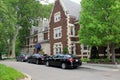 Breathtaking detail of brick and stone Glidden House, University Circle,Cleveland, Ohio, 2016 Royalty Free Stock Photo