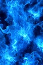 Breathtaking Display of Vibrant Blue Flames Dancing Elegantly Against Dark Charcoal Background Image Royalty Free Stock Photo