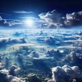breathtaking experience of viewing clouds from an elevated perspective, capturing the vastness and beauty of the sky.