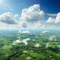 breathtaking experience of viewing clouds from an elevated perspective, capturing the vastness and beauty of the sky. Royalty Free Stock Photo