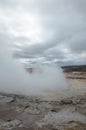 Breathtaking Geyser Known as Strokkur After It Blows Royalty Free Stock Photo