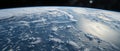 Breathtaking glimpse of our planet Earth, frozen in ice and snow, captured from the space shuttle Royalty Free Stock Photo