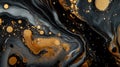 A breathtaking gold oil splash in a round shape that encapsulates luxuriousness Royalty Free Stock Photo