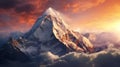 Breathtaking Himalayan Sunset: Hyper-detailed Realistic Rendering