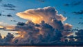 Golden Hour Cloud Majesty: Where Light and Sky Converge Royalty Free Stock Photo