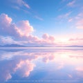 Stunning Sunrise Over Reflection Lake Royalty Free Stock Photo