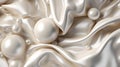 A breathtaking image showcasing the beauty of a silk and foil pearl background Royalty Free Stock Photo