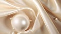 A breathtaking image showcasing the silk and foil luxury pearl background Royalty Free Stock Photo