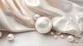 A breathtaking image of a silk and foil luxury pearl background Royalty Free Stock Photo